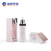 Bouteille de Lotion cosmétique carrée de luxe, emballage cosmétique, pots de crème, soins de la peau, acrylique, pompe sans air, ensemble de bouteilles