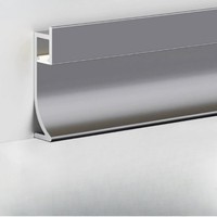 Profilé de plinthe en aluminium rétroéclairé LED sans joint, design haut de gamme pour villa et résidence