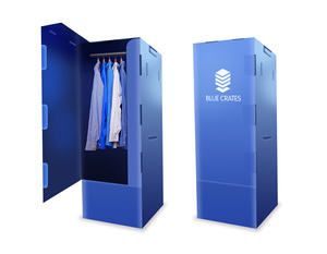 Caja de Guardarropa Plegable de Plástico Corrugado, Caja de Guardarropa para Mudanza, Cajas de Guardarropa Plegables de Plástico Corex - Product Image 6