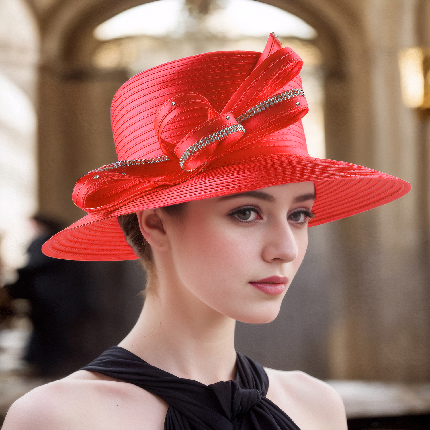 Elegant Hawaiian Rhinestone Fascinator Hat for Formal Events display picture 2