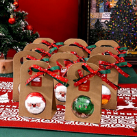 Adorable Boîte Cadeau Moderne en Plastique pour Poupée de Noël, Ornement Festif, Décoration de Fête, Petits Cadeaux, Remplissage de Chaussettes, Sachets Surprise, Récompense