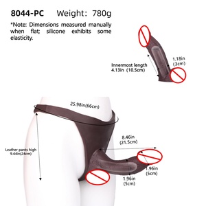 FAAK Silicone Hollow Penis Sleeve Thong Black Color Cock Extender Wearable <b>Dildos</b> Pants Mens Cock Enlarger Adult Pegging Toys - Product Image 6