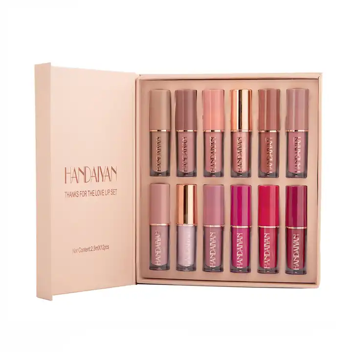 Handaiyan Maquillaje Cosmetic 12 Colors Lip Gloss Set Makeup Liquid  Lipstick Set Wholesale - Buy Handaiyan Maquillaje Cosmetic 12 Colors Lip  Gloss Set Makeup Liquid Lipstick Set Wholesale Product on