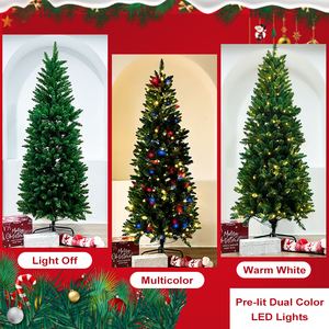 Petits arbres d'affichage automatiques de luxe artificiels d'ornement de Noël avec la décoration - Product Image 6