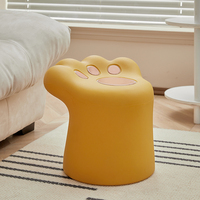 Ensemble tabouret et chaise en plastique moderne et mignon à motif patte de chat, haute qualité, vente chaude, pour chambre d'enfant, école, atelier