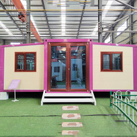 Maison conteneur mobile de luxe préfabriquée en acier, extensible 20/40 pieds, 3 chambres, structure en acier, villa préfabriquée sécurisée