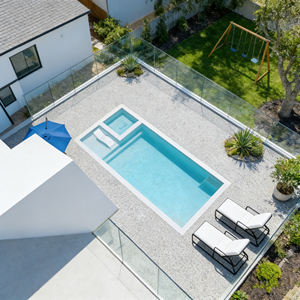 Piscine rectangulaire en fibre de verre sur mesure de qualité supérieure avec marches, grande piscine enterrée pour jardin - Product Image 5