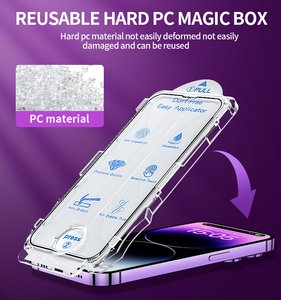 Pelindung layar kaca Tempered, penutup penuh kelas Premium UNTUK iPhone 15 14 13 Pro Max mudah dipasang dengan Align aplikator - Product Image 2