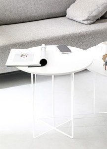 <span class=keywords><strong>Table</strong></span> basse ronde en acrylique transparent, style nordique minimaliste, blanc, diamètre 50 cm 70 cm, pour salon, meubles de maison, fabrication d'usine - Product Image 6