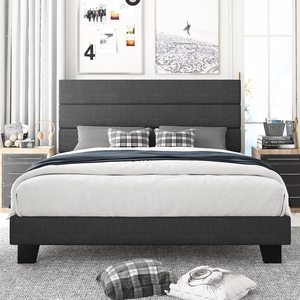 Goedkope Prijs Polyester Stof Hoofdeinde <span class=keywords><strong>Low</strong></span> Profile Metalen <span class=keywords><strong>Frame</strong></span> Bekleding Bedden - Product Image 1