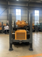 Foreuse à carottage diesel, profondeur 200 m, sur chenilles, avec pompe à eau pour puits, composants moteur, boîte de vitesses, engrenage, moteur portable 220 V, roulement