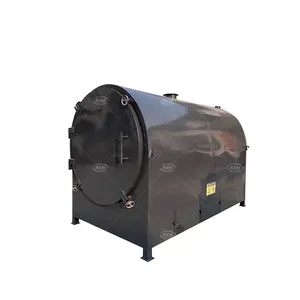 Activated carbon kiln furnace hoist gas flow type sawdust horizontal carbonization furnace