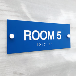 ADA Metal Braille Acrylic Door House Number Plate Signage Custom Acrylic Braille Sign Hotel Address Door Number Plates - Product Image 1
