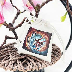 Wholesale 2025 New Customized Logo 13*18cm Cotton <b>Muslin</b> Jewelry Drawstring Pouch <b>Bag</b> with Security Feature Multi-color Options - Product Image 5