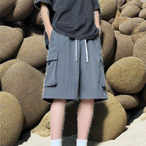 Pantalones Cortos de Playa para Hombre de Alta Calidad, Secado Rápido, 100% Poliéster, Estilo Casual, Cintura Media, Deportivos, con Cordón Ajustable - Product Image 3