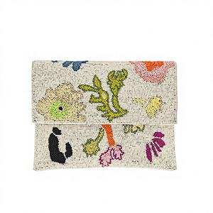 Bolsos de Mano de Lona de Algodón Duraderos para Mujer, Diseño Floral Elegante, Impermeables, con Botón, Portátiles, Ecológicos, para la Noche - Product Image 1