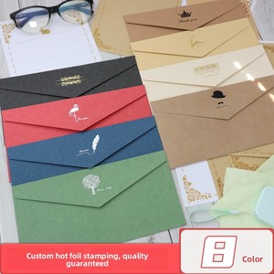 Ensemble de <span class=keywords><strong>papier</strong></span> à lettres et d'<span class=keywords><strong>enveloppes</strong></span> cadeaux <span class=keywords><strong>en</strong></span> kraft de couleur rétro, personnalisé, style europé<span class=keywords><strong>en</strong></span> créatif, <span class=keywords><strong>enveloppes</strong></span> dorées - Product Image 2