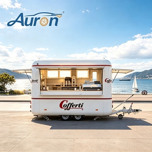 Camión de Comida Retro Auron Coffert, Estructura de Acero Inoxidable y Aluminio, Eje Doble Tándem, Uso en Exteriores - Product Image 1