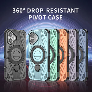 Funda Trasera de Lujo Personalizada de Diseño Nuevo 2026, Resistente a Impactos, con Anillo de Aleación Giratorio de 360 Grados para Carga Inalámbrica para <span class=keywords><strong>iPhone</strong></span> 16 - Product Image 2