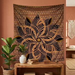 Tapiz Mandala Hippie Ombre Bohemio, Intrincado Tapiz Indio para Colgar en la Pared, Cubrecama Decorativo para Dormitorio o Habitación - Product Image 3
