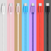 Câble de données USB Type-C 3A à charge rapide, 1m, 2m, 3m, plusieurs couleurs, gaine en nylon tressé, conducteur en cuivre pur pour ordinateur et écouteurs