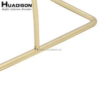 Huadison Buffet Équipement En Acier Inoxydable Double Couche Amovible Plaque En Céramique Rack Buffet Dessert Rack Pour Banquet De Mariage
