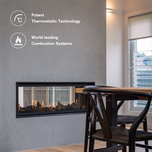 <span class=keywords><strong>Chimenea</strong></span> de Gas de Acero MEISU.CH Personalizable, Estilo Rústico, Combustión Eficiente, Ajuste de Llama, <span class=keywords><strong>Chimenea</strong></span> de Inserción de 2 Lados - Product Image 2