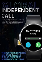 Reloj Inteligente Popular BW17 Redondo con Cámara, Batería de 400 mAh, Tarjeta SIM, Llamadas Manos Libres, Reloj Telefónico