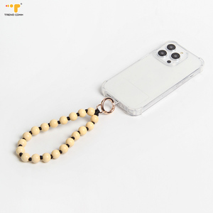 Bracelet-<span class=keywords><strong>collier</strong></span> en pierre colorée tendance de 16 mm, designs de portes en bois, accessoires universels pour poignet à perles, sangle pour téléphone portable - Product Image 4