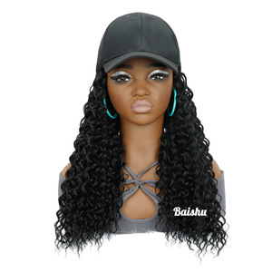 Perruque-<span class=keywords><strong>Chapeau</strong></span> Bouclé Profond Afro Tendance pour Femmes, Moelleuse et Douce, Excellente Qualité en Stock, <span class=keywords><strong>Prix</strong></span> de Gros d'Usine - Product Image 4