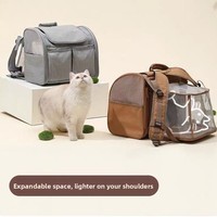 Grand espace respirant extérieur chat sac à dos Portable chien chariot confortable extensible espace Capsule conception mode solide animal de compagnie