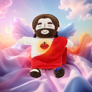 Peluche Jésus respirant pour enfants/amis, peluches apaisantes Jésus, poupée en peluche, cadeaux religieux pour l'école du dimanche et <span class=keywords><strong>Noël</strong></span> - Product Image 4