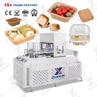 Efficiënte Cake Lunch Achthoekige Doos Productiemachines Fruit Groente Boxes Vormen Machine