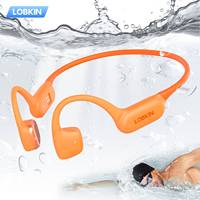 LOBKIN US Warehouse Expédition Rapide Casque LED Étanche IPX8 à Conduction Osseuse Mode MP3 Sport Sans Fil