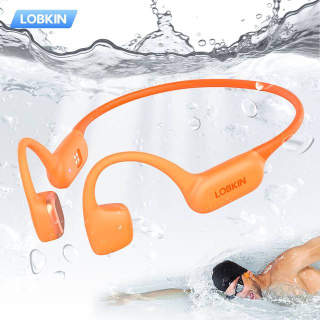 LOBKIN US Warehouse Fast Shipped Swimming IPX8 Waterproof LED Headset Bone Conduction Headphones MP3 Mode Sports Wireless