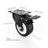 Roulettes pivotantes personnalisées CMCL, 4 pièces, pour cloison de boîte, rack de serveur, meubles robustes, roulettes de 2 pouces