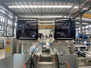 WEIKE CNC автоматический алюминиевый профиль Торцевая пила Cnc с двойной головкой для резки 90 и 45 градусов - Product Image 6