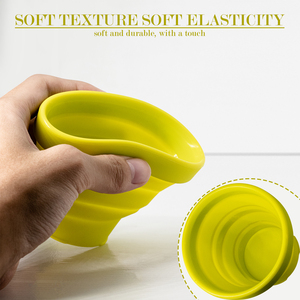 Gobelet de voyage pliable classique en silicone avec couvercle, résistant à la chaleur, écologique, réutilisable, qualité alimentaire, pour le camping - Product Image 5