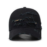 Vintage Distressed Patch Borduurwerk Stippen Fruit Letter 6 Panel Katoen Ademend Baseball Cap Harde Klep Casual Hoed Unisex Vier