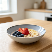 Bol à fruits en céramique réactive, plats de service, bol à soupe, bol personnalisé, vaisselle, bol à légumes empilable, saladier, classique