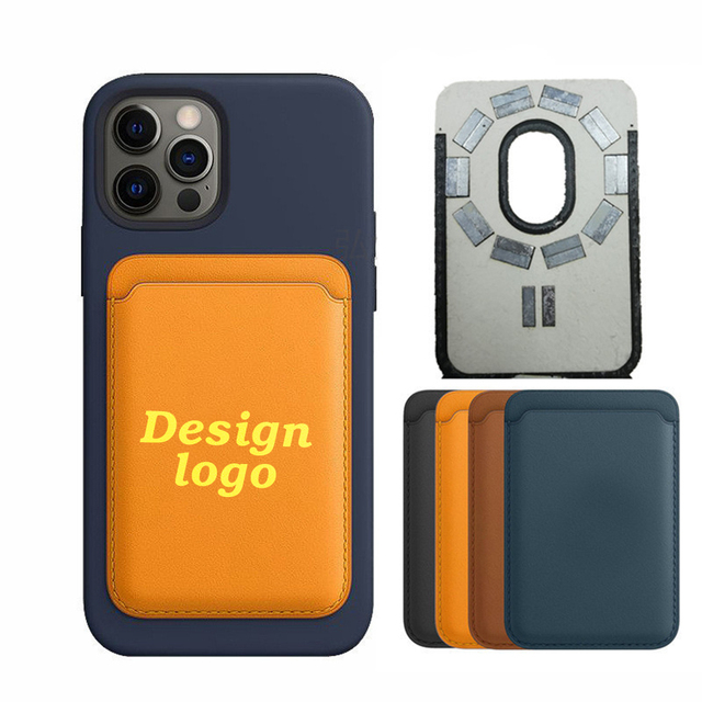 Custom Logo OEM Wholesale RFID Blocking Detachable N52 Strong Magnetic PU Leather Card Holder Wallet for 18 17 16 15 Pro Max