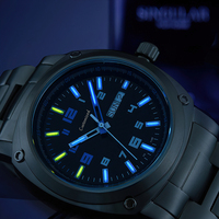 Montre mécanique en alliage de titane pour homme, bracelet en titane Water Ghost lumineux