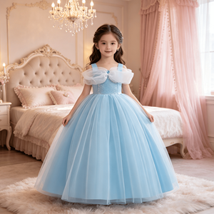 <span class=keywords><strong>Robe</strong></span> pour filles africaines, couleur unie, princesse, <span class=keywords><strong>chic</strong></span> d'automne, avec détails en dentelle - Product Image 3