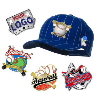 Creatore all'ingrosso personalizzato in metallo distintivo sportivo Logo squadre di Baseball smalto morbido e duro Anime spilla con spilla cappello Souvenir spilla - Product Image 1