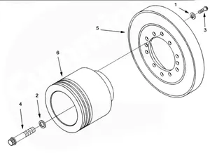 BLSH K19 KTA19 QSK19 engine parts 217322RX 217322 190213 211268 Silicon oil shock absorber for Cummins