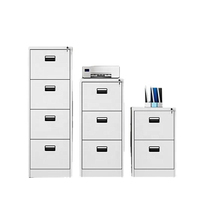 Archivador de Acero de Fábrica con 4 Cajones, Mueble de Oficina Metálico para Almacenamiento de Archivos, Estructura Desmontable