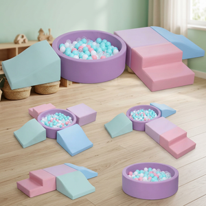 ชุดบล็อกปีนป่ายสำหรับเด็กเล็ก Leber Soft Play Foam & PU 5 ชิ้น ของเล่นในร่มพร้อมบ่อบอลสำหรับเด็ก ใช้ในโรงเรียน - Product Image 3
