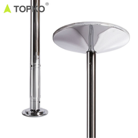 TOPKO Poteau de danse et de fitness pliable et durable, adapté aux routines de danse, 4 pieds x 2, poteau de danse statique rotatif