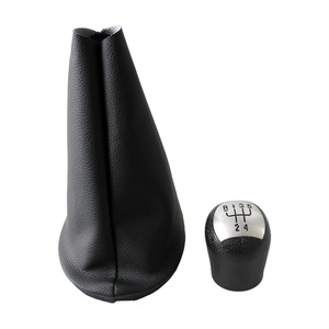 Car Gear <b>Knob</b> Set Leather Replacement For Renault Koleos 2 Manual Transmission <b>Shift</b> <b>Knob</b> Cover - Product Image 2