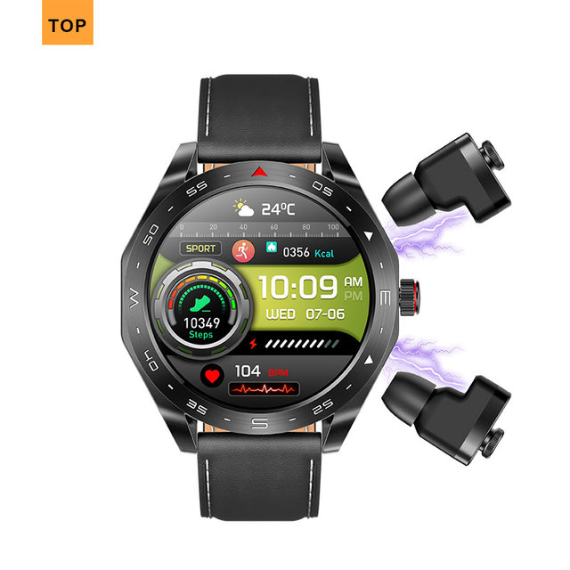 2020/2021 New Waterproof Bt 2 in 1 Multi Functions Tws Smart Watch With Wireless Earbuds Earphone